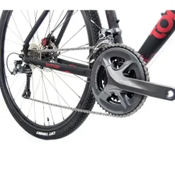 Tommaso Sentiero Sport Performance Aluminum Gravel Bike Matte Black/Red