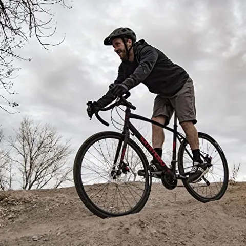 Tommaso Sentiero Sport Performance Aluminum Gravel Bike Shimano Claris 24 Speeds Road Bicycle Matte Black/Red