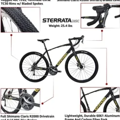 Tommaso Sterrata Sport Performance Gravel Bike Black/Gold 58cm