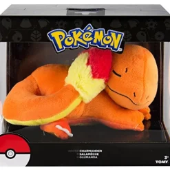 TOMY Pokémon Sleeping Charmander Plush Orange