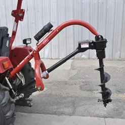 Tool Tuff Model 400 3-Point Tractor Post Hole Digger with 6″ Auger Red