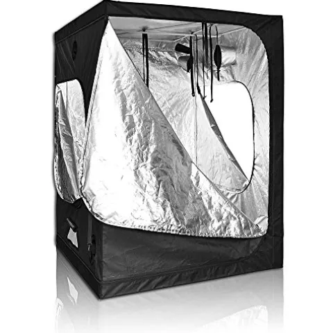 TopoLite Grow Tent Complete Kit Hydroponic System with LED800W Grow Light and 6″ Carbon Filter White