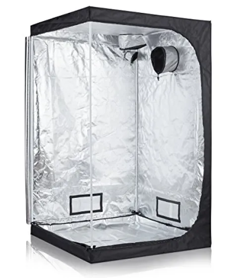 TopoLite Hydroponic Grow Tent Complete Kit with 1200W LED Light and 6″ Carbon Filter 48″x48″x80