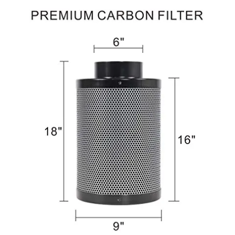 TopoLite Hydroponic Grow Tent Complete Kit with 1200W LED Light and 6″ Carbon Filter 48″x48″x80