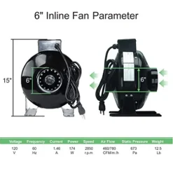 TopoLite Hydroponic Grow Tent Complete Kit with 1200W LED Light and 6″ Carbon Filter 48″x48″x80