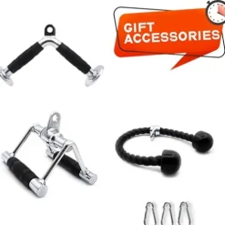 ToughFit 2024 T2 Power Cage Multi-Function Power Rack with LAT Pulldown Black