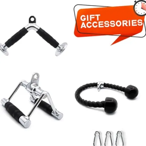 ToughFit 2024 T2 Power Cage Multi-Function Power Rack with LAT Pulldown Black