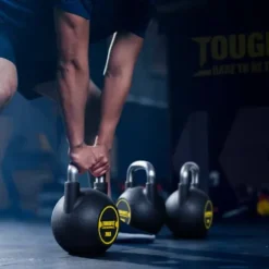 ToughFit 195LBS PU Coated Kettlebell Set – Rust-proof Handles & Flat Bottoms