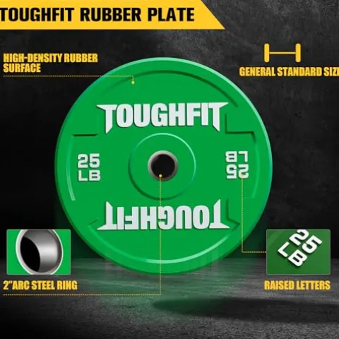 ToughFit Olympic Bumper Plates 370LB Set