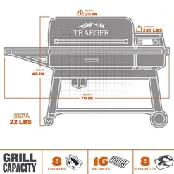 Traeger Ironwood XL Electric Wood Pellet Grill and Smoker Black