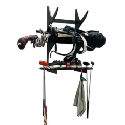 TRAPSKI Golf Bag Wall Rack Storage Organizer Black
