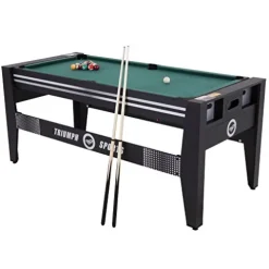 Triumph Sports 72″ 4 in 1 Multi-Game Swivel Table Black