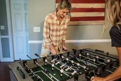 Triumph Sports 56″ Medford Foosball Table Grey Wood Laminate