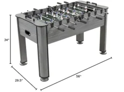 Triumph Sports 56″ Medford Foosball Table Grey Wood Laminate