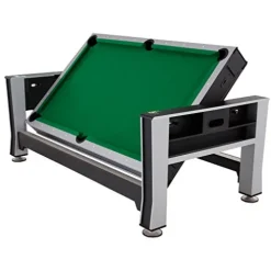 Triumph Sports 3-in-1 7′ Rotating Swivel Multigame Table Black