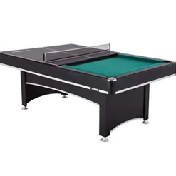 Triumph Sports Phoenix 7’ Billiard Table with Table Tennis Conversion Top Black Green