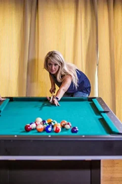 Triumph Sports Phoenix 7’ Billiard Table with Table Tennis Conversion Top Black Green