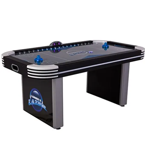 Triumph Sports USA Lumen-X Lazer 6’ Interactive Air Hockey Table Blue-Black