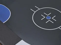 Triumph Sports USA Lumen-X Lazer 6’ Interactive Air Hockey Table Blue-Black