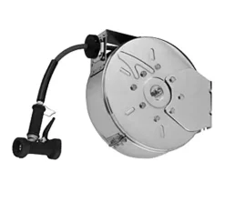 T&S Brass Enclosed Stainless Steel 30-Feet Hose Reel with Rear Trigger Water Gun