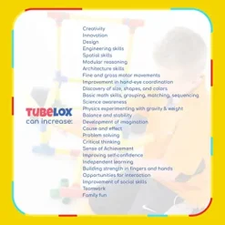 Tubelox Deluxe Building Toys Set 220 Pieces Multicolor
