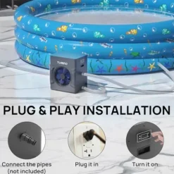 TURBRO Manatee M20 Swimming Pool Heat Pump 20,000 BTU Black