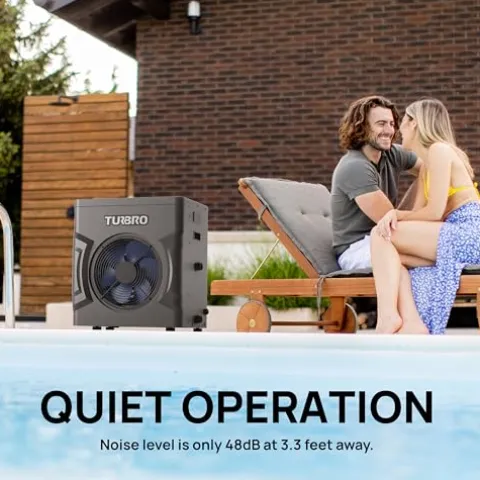 TURBRO Manatee M20 Swimming Pool Heat Pump 20,000 BTU Black