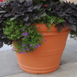 Tusco Products Rolled Rim Garden Planter 42-Inch Safari