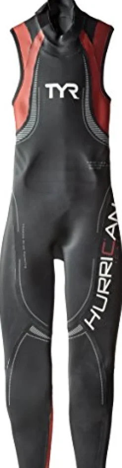 TYR Women’s Category 5 Hurricane Sleeveless Wetsuit Black/Red