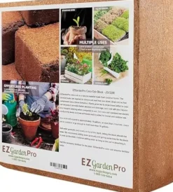 UBICON Organic Coco Coir Block – 11 lb Garden Soil for Indoor & Outdoor Use