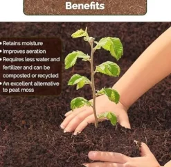 UBICON Organic Coco Coir Block – 11 lb Garden Soil for Indoor & Outdoor Use