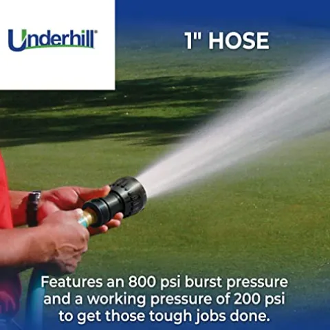 Underhill UltraMax Commercial Garden Water Hose 125 ft Heavy-Duty Anti-Kink Green