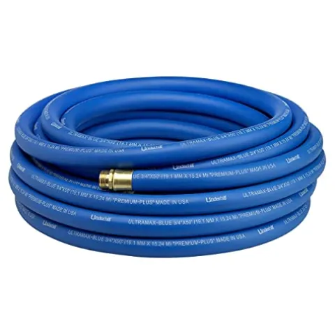 Underhill UltraMax Commercial Garden Water Hose, Lightweight Heavy-Duty Flexible, 1 Inch x 125 ft, Blue
