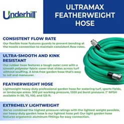 Underhill UltraMax Featherweight Garden Water Hose 50 ft Green