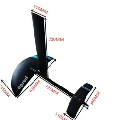 UP SURF Aluminum Hydrofoil AD-H3 with 3K Carbon Wings AD-M4a Mast 700mm