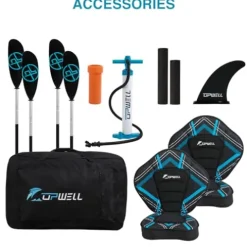 UPWELL 13’6″ Inflatable Kayak Drop Stitch Floor 1-2 Person Desert Sand