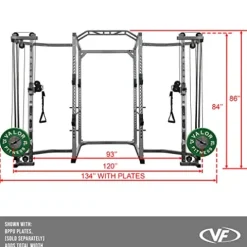 Valor Fitness BD-41BCC Power Rack with Cable Crossover Attachment