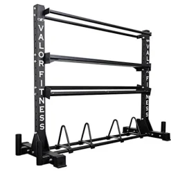 Valor Fitness BG-62 Multi-Functional Storage Rack – Holds Kettle Bells, Dumbbells, Barbells, Wall Balls, Bumper Plates