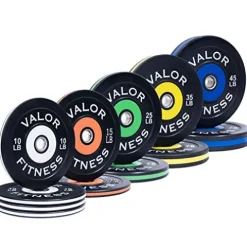 Valor Fitness BPP-280B 280 lb Bumper Plate Set Black