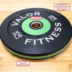 Valor Fitness BPP-280B 280 lb Bumper Plate Set Black