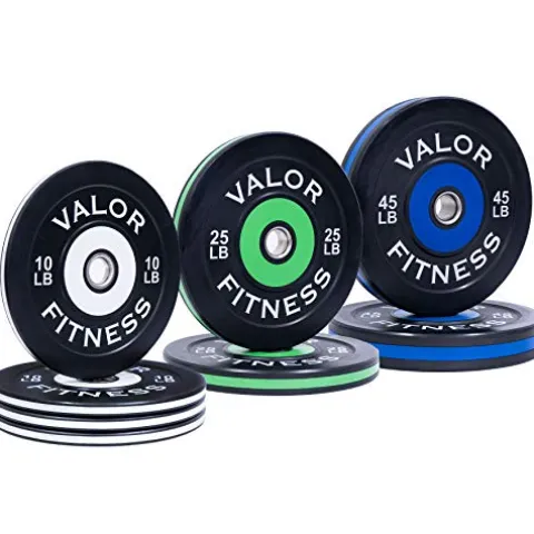 Valor Fitness BPP-180B Bumper Plate 180 lb Set Black