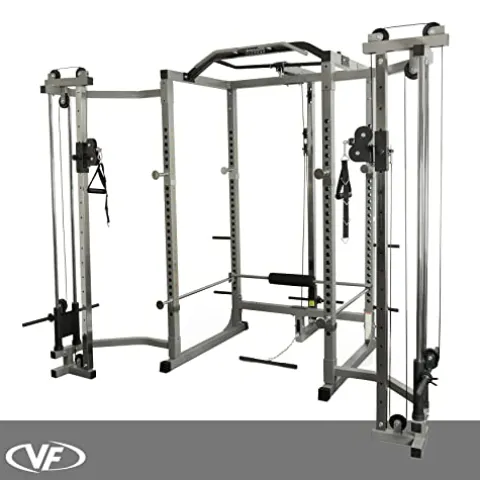 Valor Fitness Cable Crossover & Lat Pull Power Rack Bundle – BD-11BCCL Power Rack w/ Cable Crossover & Lat Pull