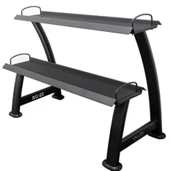 Valor Fitness Kettlebell Storage Rack 2 Tier Levels Heavy Duty Weight Holder Organize Gym Equipment BG-23