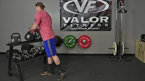 Valor Fitness Kettlebell Storage Rack 2 Tier Levels Heavy Duty Weight Holder Organize Gym Equipment BG-23