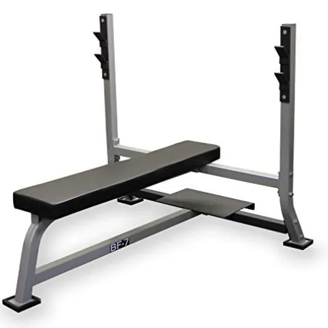 Valor Fitness Olympic Bench with Spotter Metallic Grey and Black