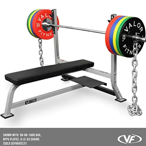 Valor Fitness Olympic Bench with Spotter Metallic Grey and Black
