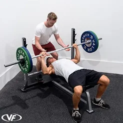 Valor Fitness Olympic Bench with Spotter Metallic Grey and Black