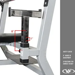 Valor Fitness Olympic Weight Bench Press Station – Spotter Arms | Adjustable Safety Catch Max 500 lbs – Power Lifting Home Gym Workout Equipment BF-48 Metallic Grey and Black