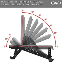 Valor Fitness Olympic Weight Bench Black