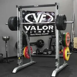 Valor Fitness Smith Machine Home Gym Equipment Metallic Grey